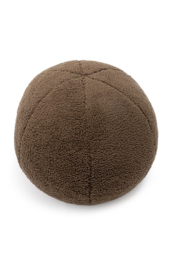 Chocolate Brown Boucle Sphere Cushion by Eris home at Pernia's Pop Up Shop
