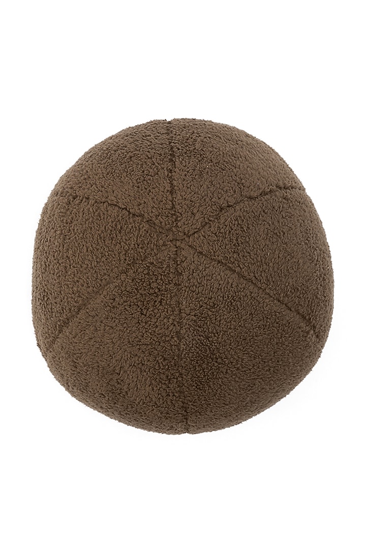 Chocolate Brown Boucle Sphere Cushion by Eris home at Pernia's Pop Up Shop