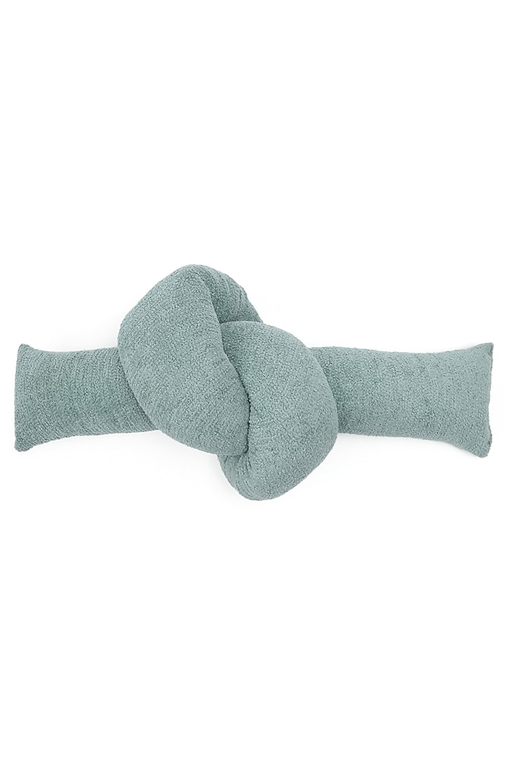 Mint Boucle Love Knot Cushion by Eris home at Pernia's Pop Up Shop