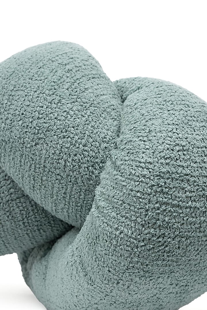 Mint Boucle Love Knot Cushion by Eris home at Pernia's Pop Up Shop