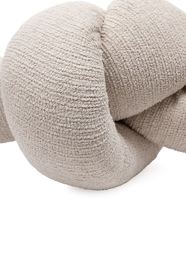 Cream Boucle Love Knot Cushion by Eris home at Pernia's Pop Up Shop