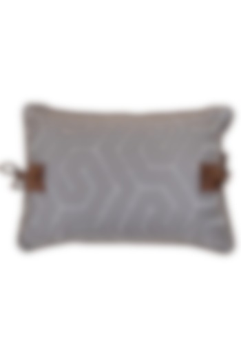 Beige Ahimsa Silk Cushion Cover by Eris home at Pernia's Pop Up Shop