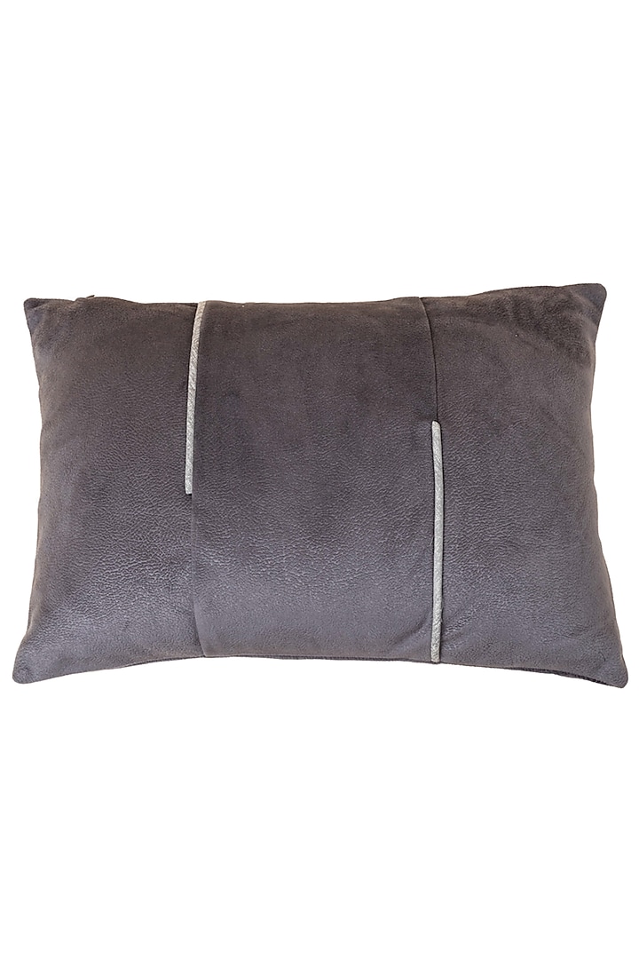Grey Velvet Blend Cushion Cover by Eris home