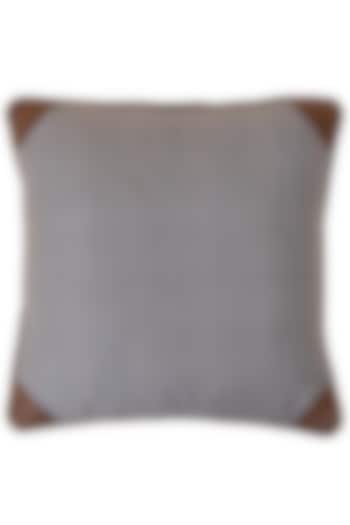 Grey Ahima Silk & Boucle Cushion Cover by Eris home