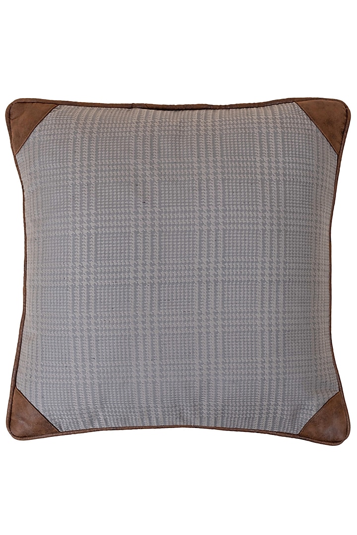 Grey Ahima Silk & Boucle Cushion Cover by Eris home