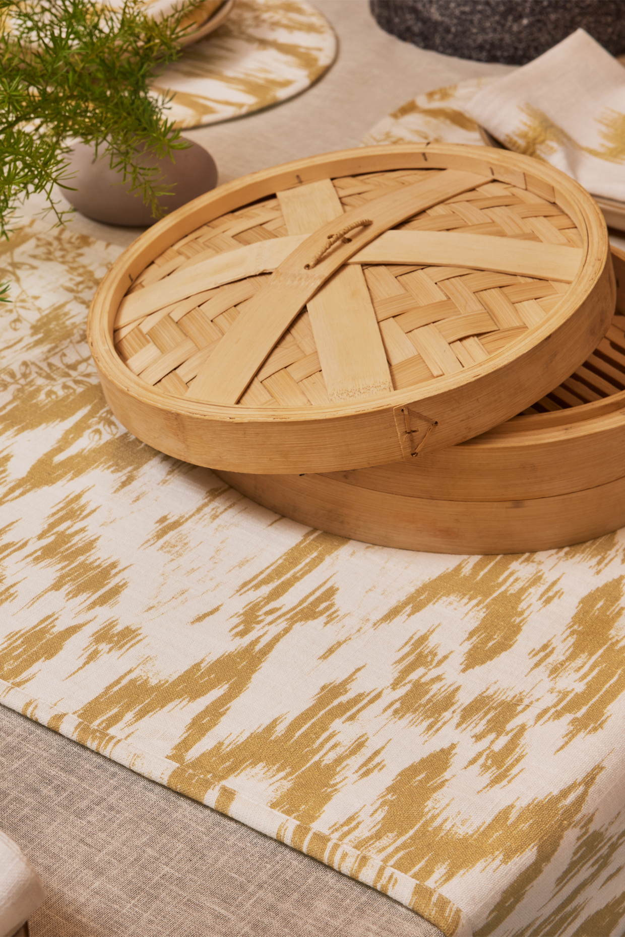 Golden Cotton Abstract Printed Table Runner by Eris home at Pernia's Pop Up Shop