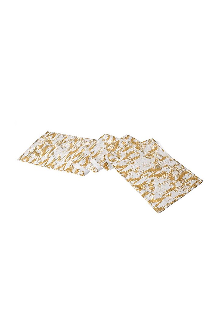 Golden Cotton Abstract Printed Table Runner by Eris home at Pernia's Pop Up Shop