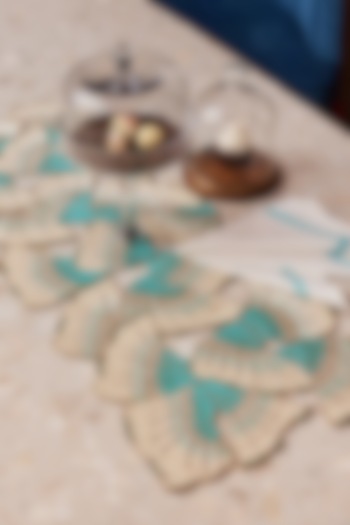 Mineral Blue Sequins & Glass Beaded Ombre Table Runner by Eris home at Pernia's Pop Up Shop