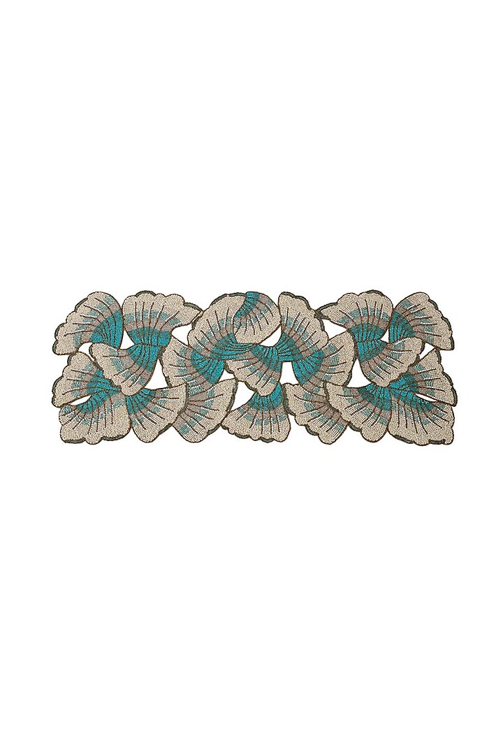 Mineral Blue Sequins & Glass Beaded Ombre Table Runner by Eris home at Pernia's Pop Up Shop