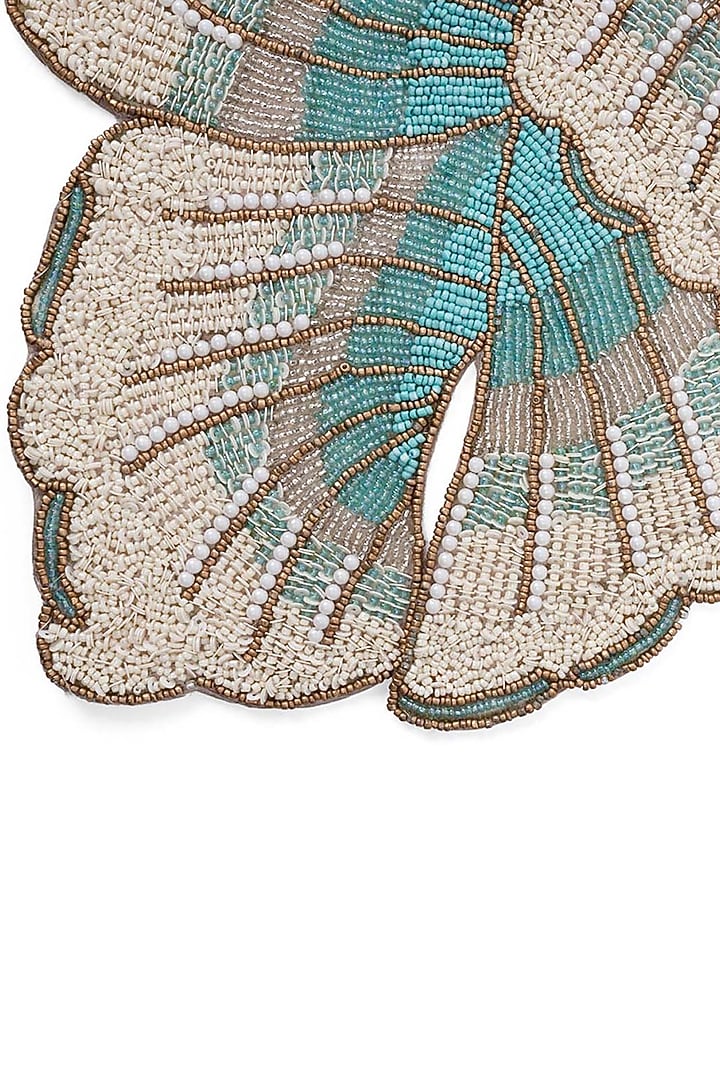 Mineral Blue Sequins & Glass Beaded Ombre Table Runner by Eris home at Pernia's Pop Up Shop