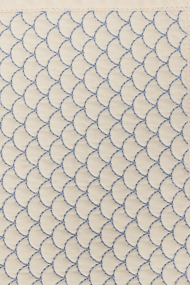 Beige Cotton Quilted Table Mat Set by Eris home at Pernia's Pop Up Shop