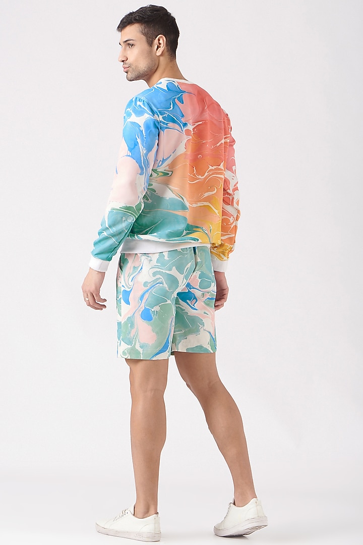 Multi-Colored Polyester Silk Blend Co-ord Set by Erised Pret at Pernia's Pop Up Shop