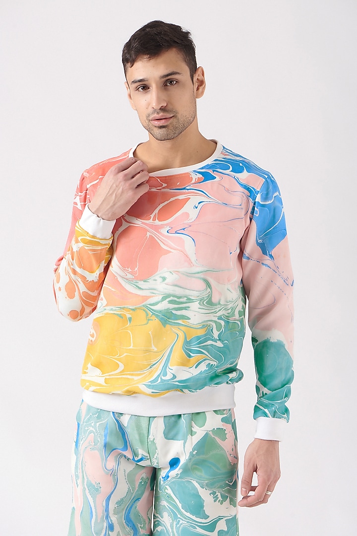 Multi-Colored Polyester Silk Blend Co-ord Set by Erised Pret at Pernia's Pop Up Shop