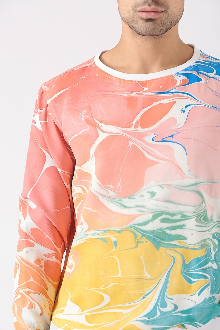 Multi-Colored Polyester Silk Blend Co-ord Set by Erised Pret at Pernia's Pop Up Shop