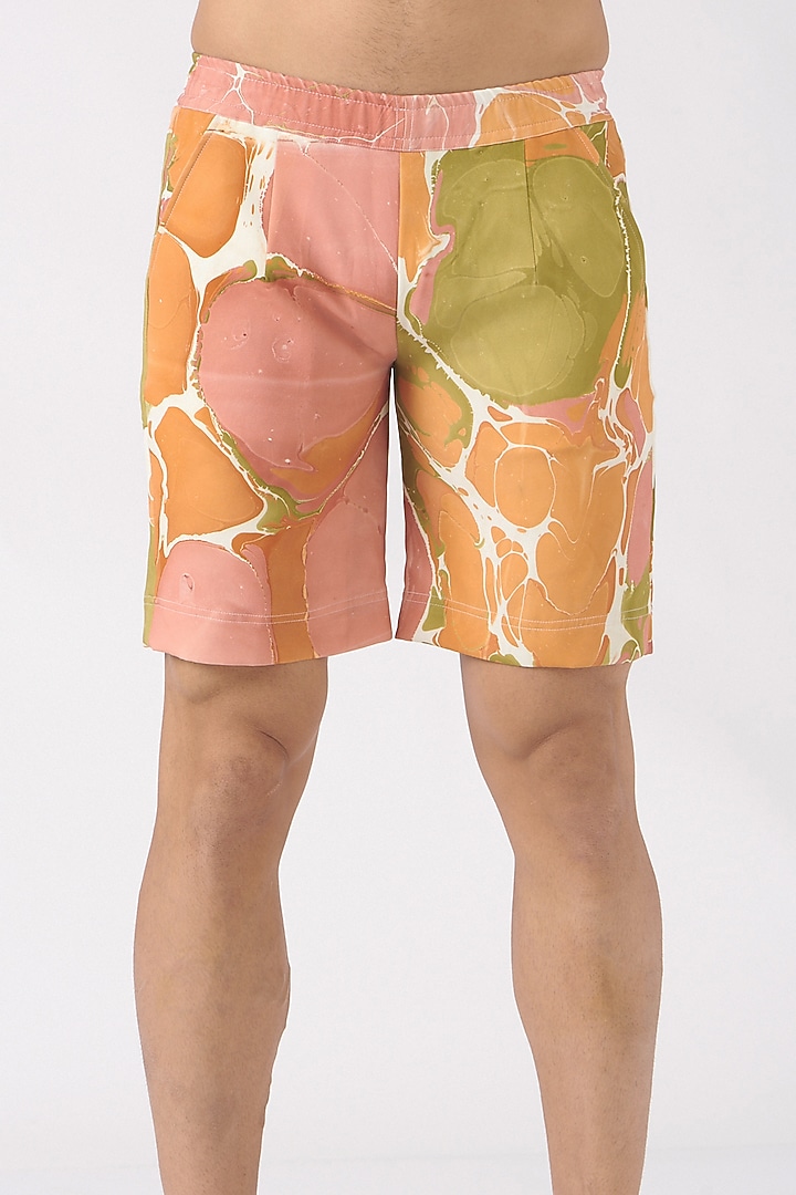White & Lime Polyester Silk Blend Co-ord Set by Erised Pret at Pernia's Pop Up Shop