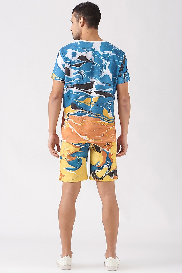Multi-Colored Polyester Silk Blend Co-Ord Set by Erised Pret at Pernia's Pop Up Shop