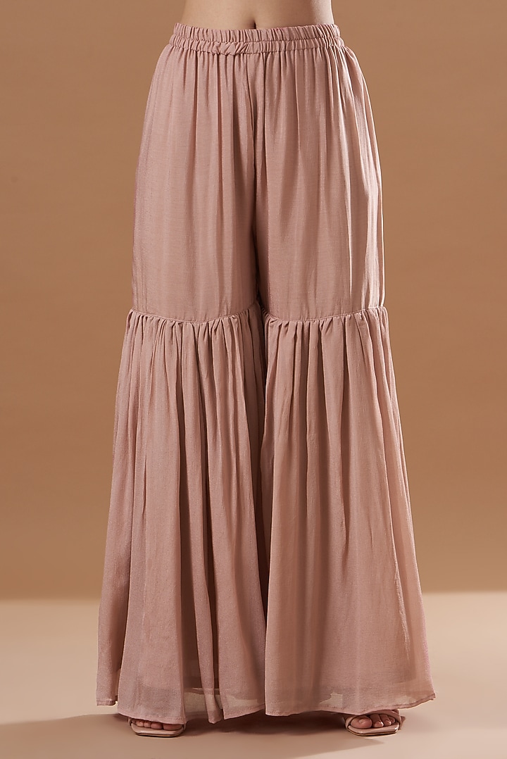 Mauve Georgette Gharara Set by House of erum at Pernia's Pop Up Shop