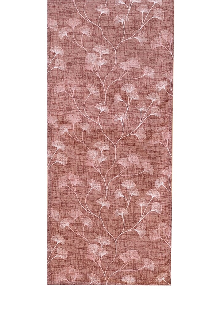 Gingko Plum Cotton Floral Digital Printed Table Runner by Eris home at Pernia's Pop Up Shop