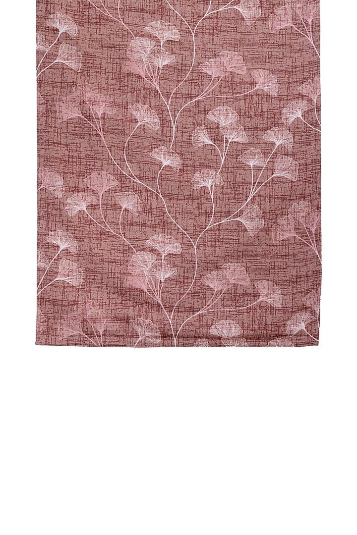 Gingko Plum Cotton Floral Digital Printed Table Runner by Eris home at Pernia's Pop Up Shop