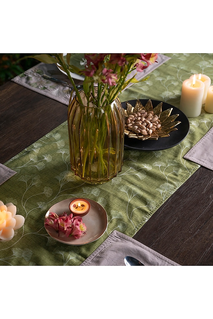 Sage Green Digital Printed Table Runner by Eris home at Pernia's Pop Up Shop