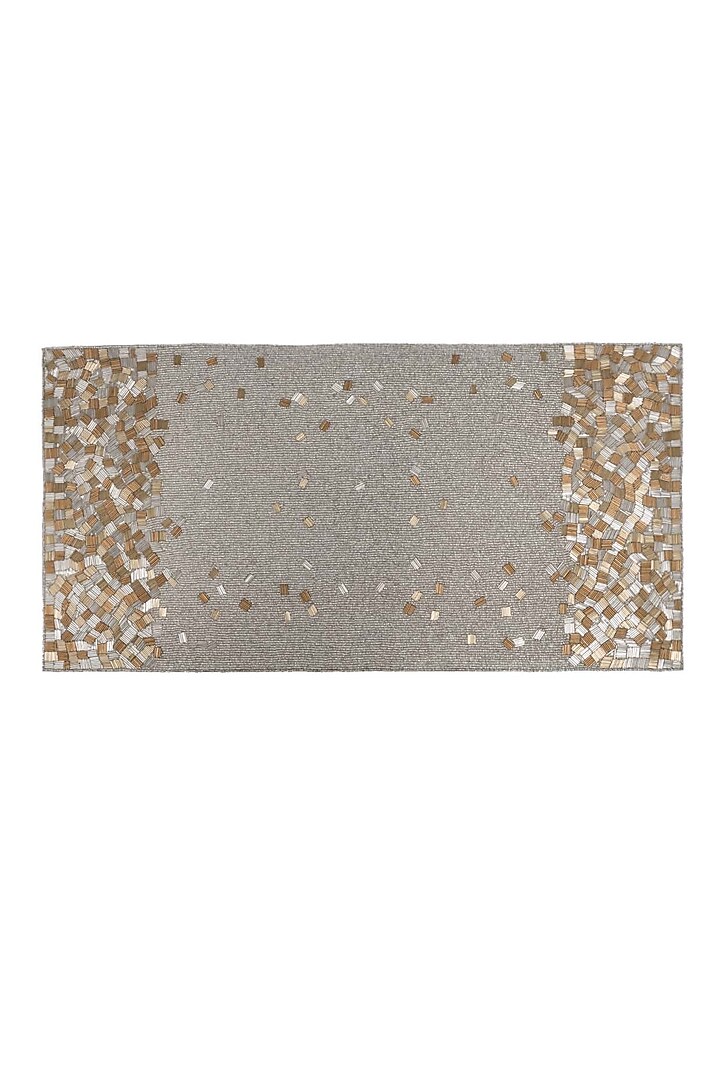Gold & Silver Glass Beaded Table Runner by Eris home at Pernia's Pop Up Shop