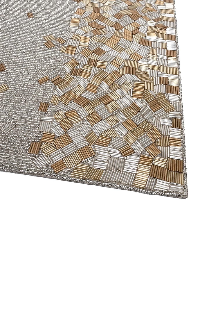 Gold & Silver Glass Beaded Table Runner by Eris home at Pernia's Pop Up Shop