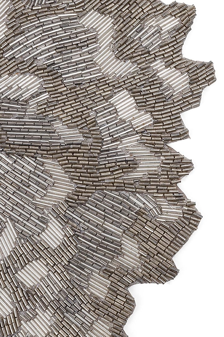 Grey & Silver Glass Beaded Table Mat Set by Eris home at Pernia's Pop Up Shop