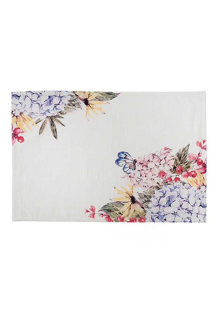 Multi-Colored Floral Printed Table Mat Set by Eris home at Pernia's Pop Up Shop
