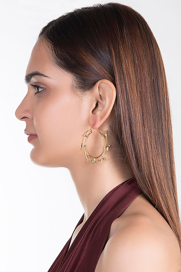 Gold Plated Totanama Earrings by House of Esa