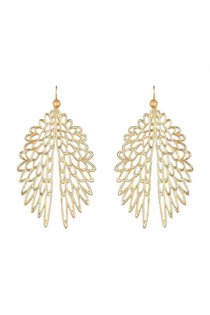 Gold Plated Eagle Wings Earrings Design by House of Esa at Pernia's Pop ...