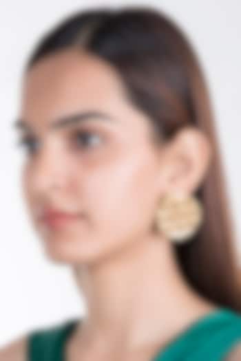 Gold Plated Totanama Stud Earrings by House of Esa