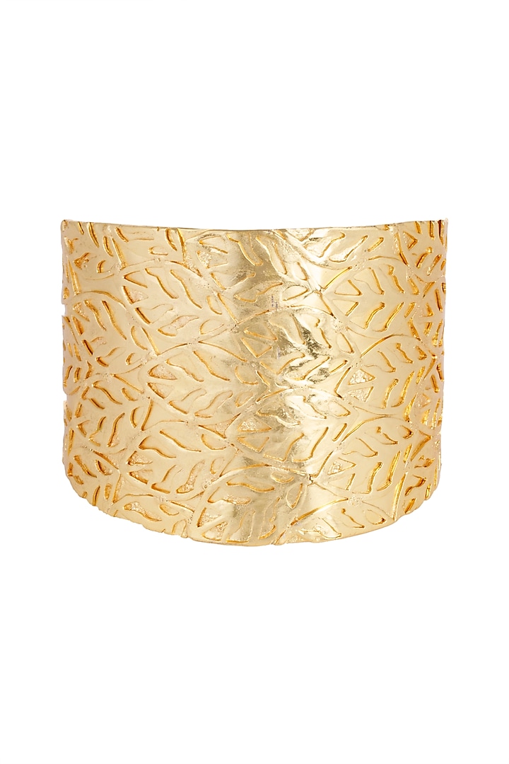 Gold Finish Cuff Bracelet by House Of Esa