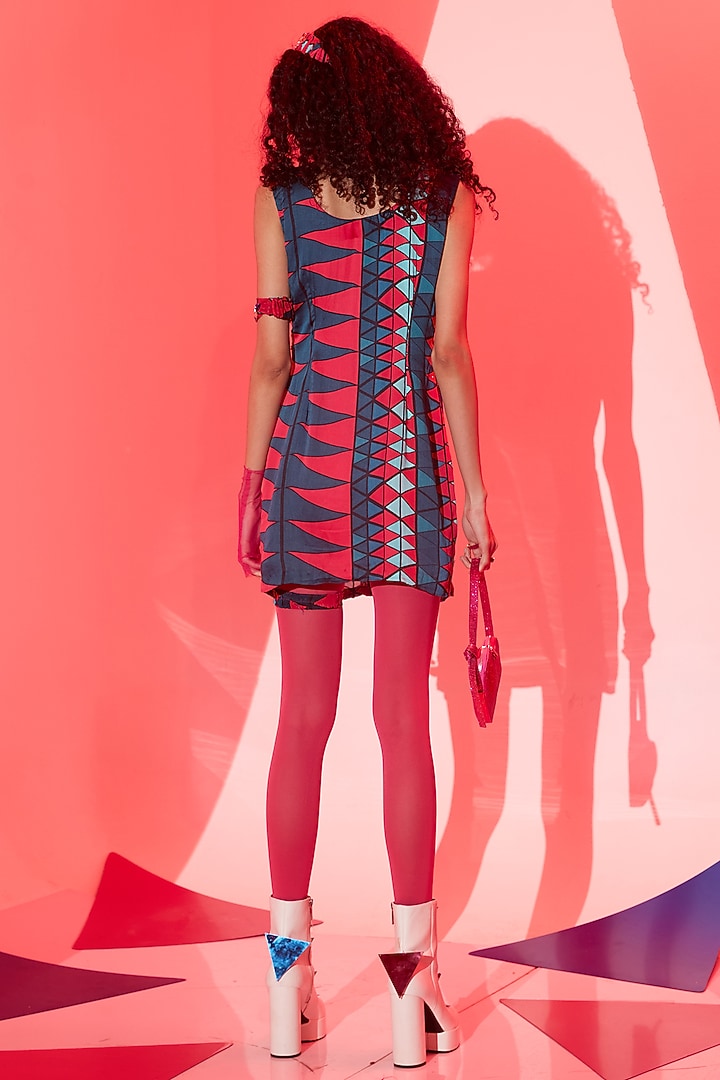 Multi-Colored Viscose Crepe Vacation Dress by Esha L Amin at Pernia's Pop Up Shop