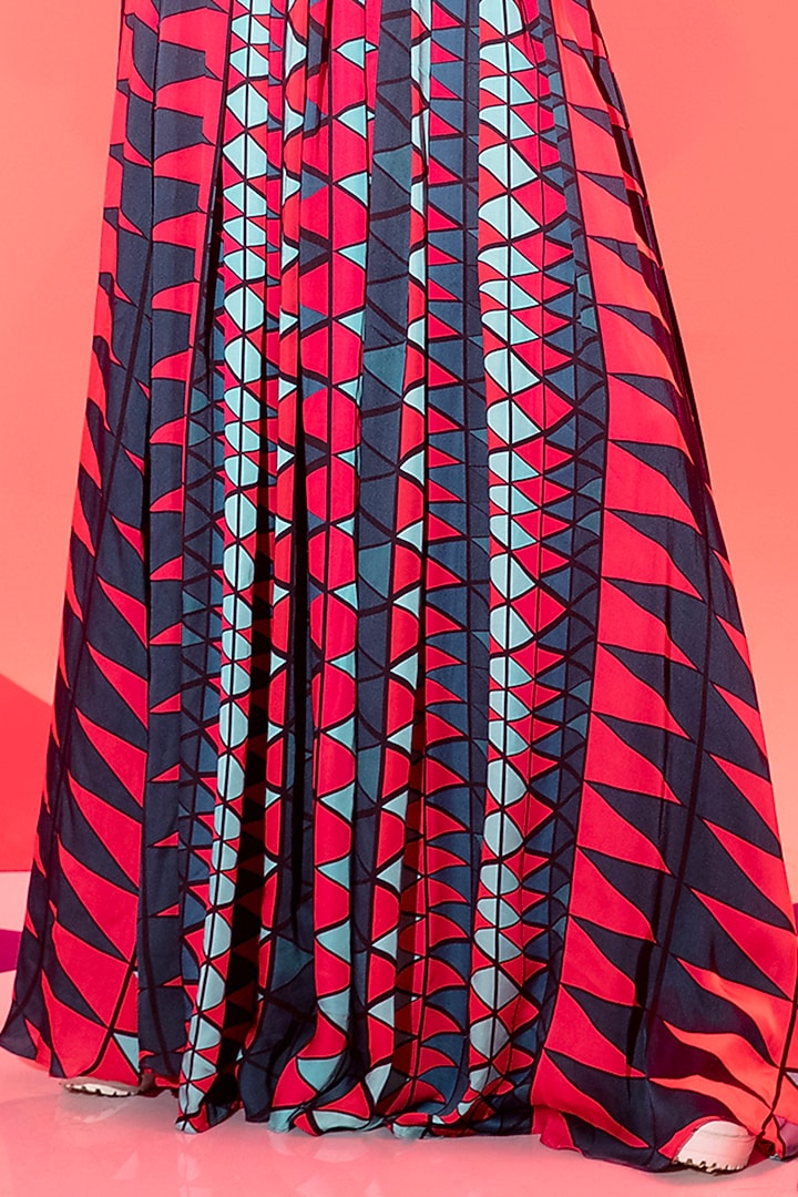 Multi-Colored Viscose Crepe Jumpsuit by Esha L Amin at Pernia's Pop Up Shop