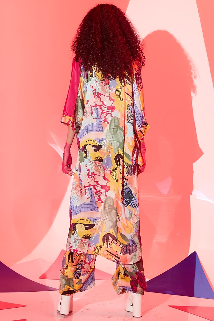 Multi-Colored Viscose Crepe Co-Ord Set by Esha L Amin at Pernia's Pop Up Shop