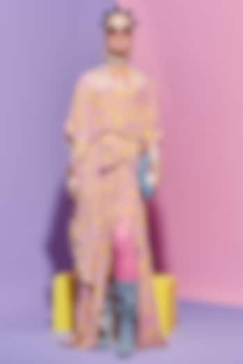 Pink Viscose Crepe Printed Top by Esha L Amin at Pernia's Pop Up Shop