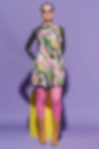 Multi-Colored Viscose Crepe Vacation Dress by Esha L Amin at Pernia's Pop Up Shop