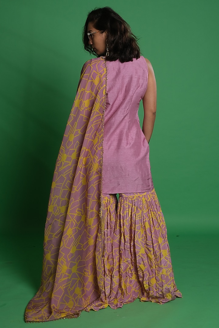 Multi-Colored Viscose Organza Printed Dupatta by Esha L Amin at Pernia's Pop Up Shop