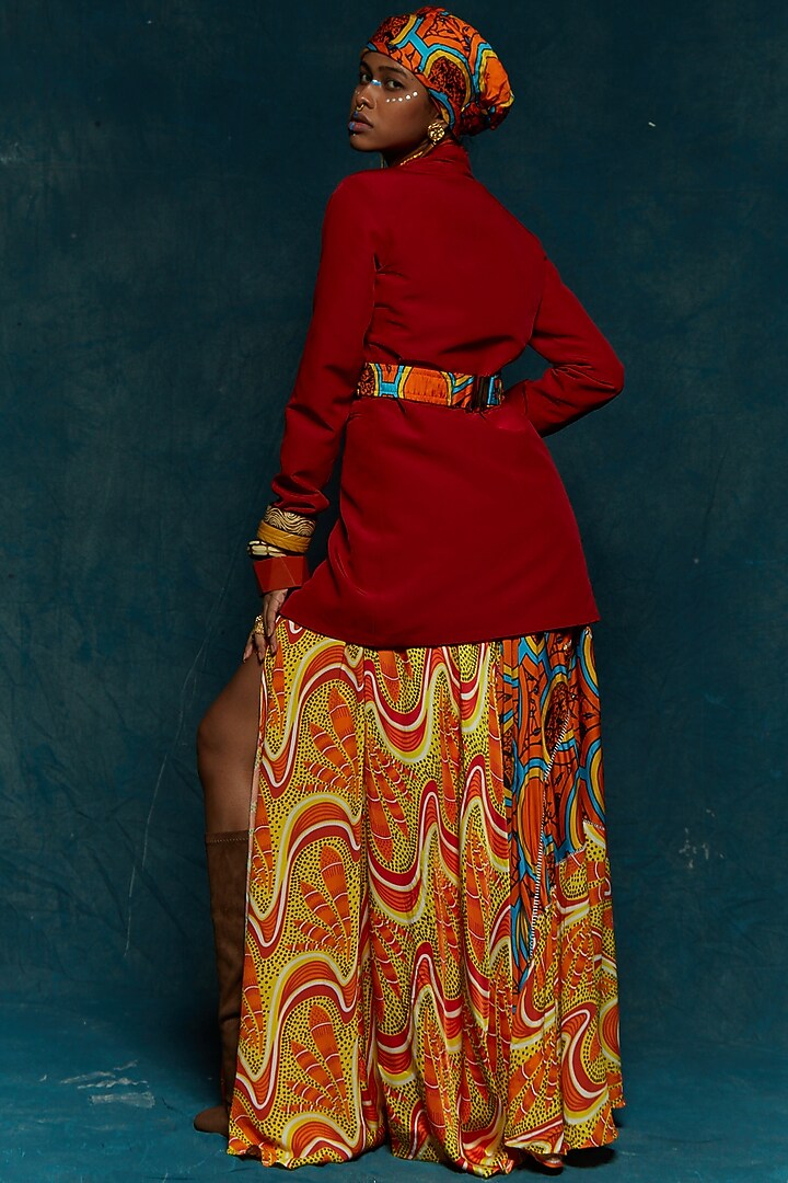 Red Suiting Blazer by Esha L Amin at Pernia's Pop Up Shop