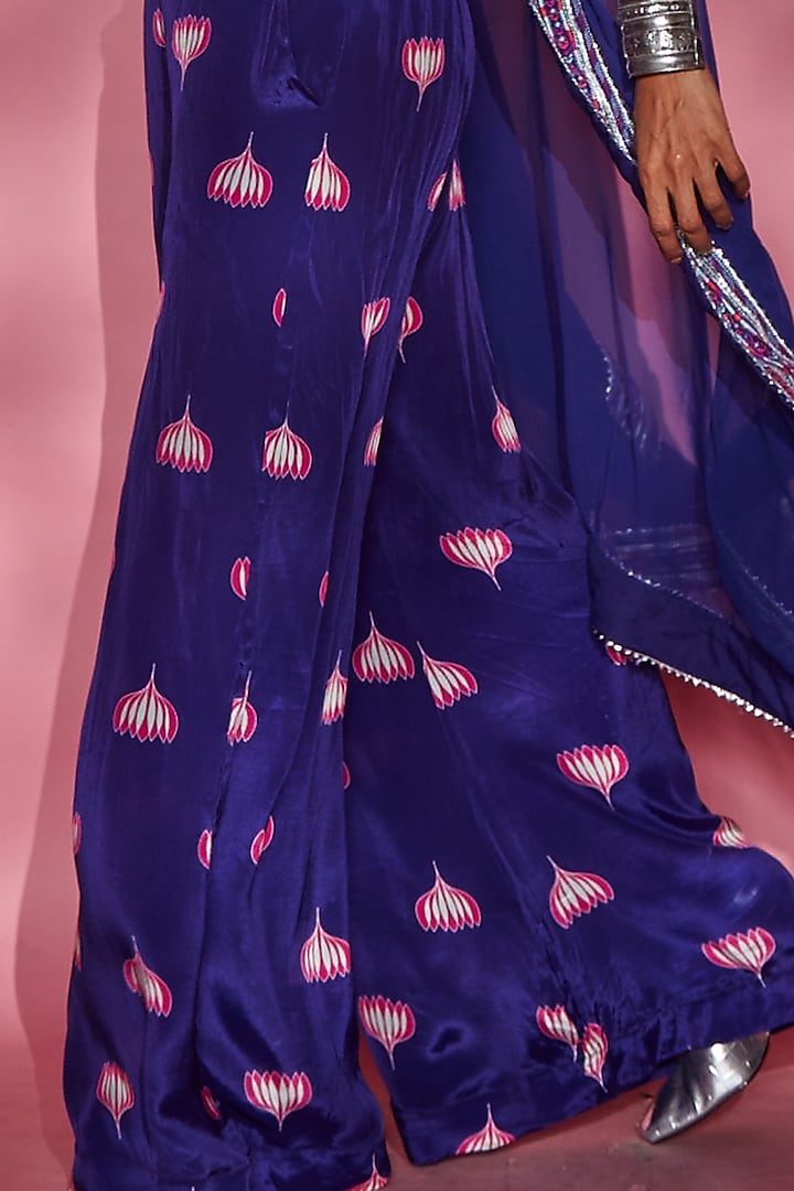 Purple Modal Satin Cape by Esha L Amin at Pernia's Pop Up Shop