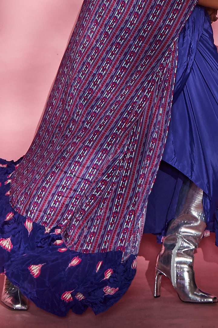 Purple French Crepe Maxi Vacation Dress by Esha L Amin at Pernia's Pop Up Shop