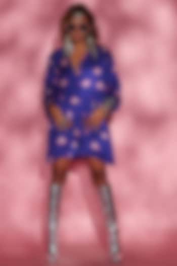 Purple Silk Crepe Blazer by Esha L Amin at Pernia's Pop Up Shop