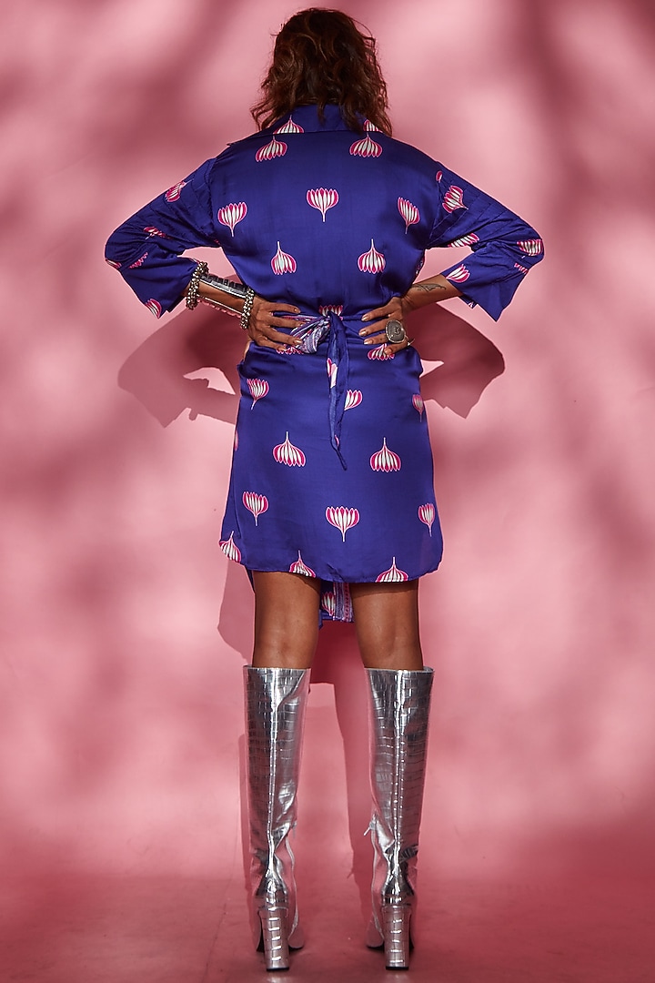 Purple Silk Crepe Blazer by Esha L Amin at Pernia's Pop Up Shop