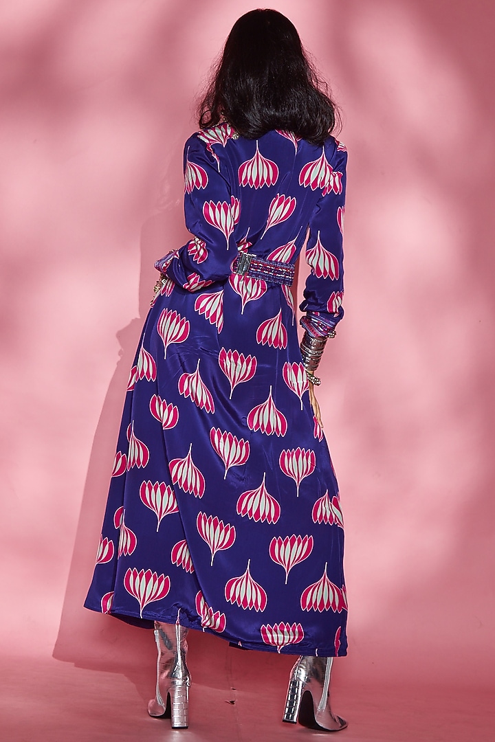 Purple Modal Satin Blazer Vacation Dress by Esha L Amin at Pernia's Pop Up Shop