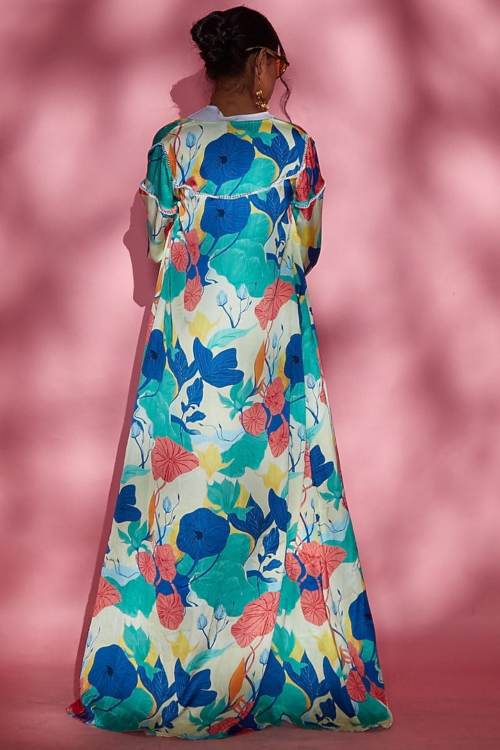 Blue Printed Overlay by Esha L Amin at Pernia's Pop Up Shop