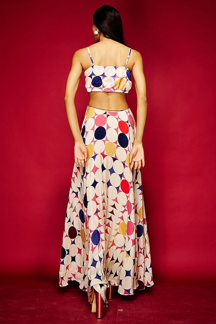 White Viscose Ruffled Vacation Dress by Esha L Amin at Pernia's Pop Up Shop