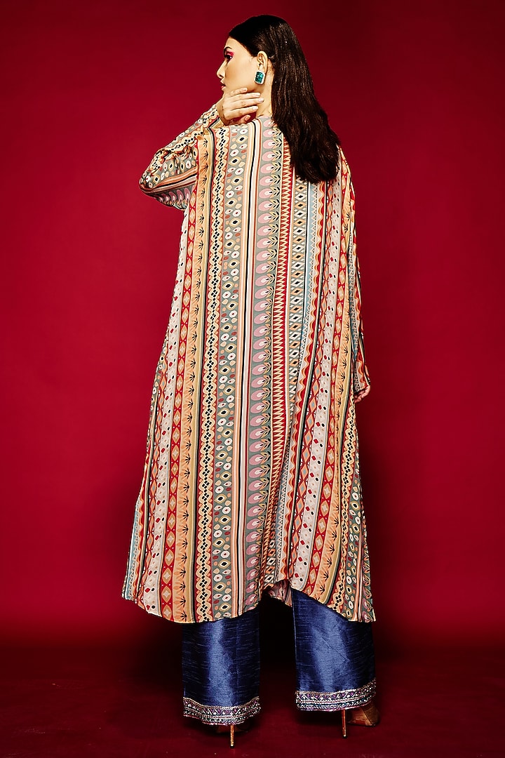 Multi-Colored Modal Satin Kurta by Esha L Amin at Pernia's Pop Up Shop