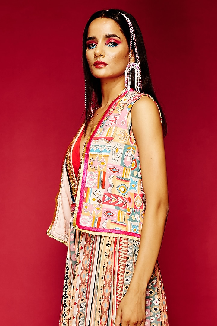 Pink Viscose Jacket by Esha L Amin at Pernia's Pop Up Shop