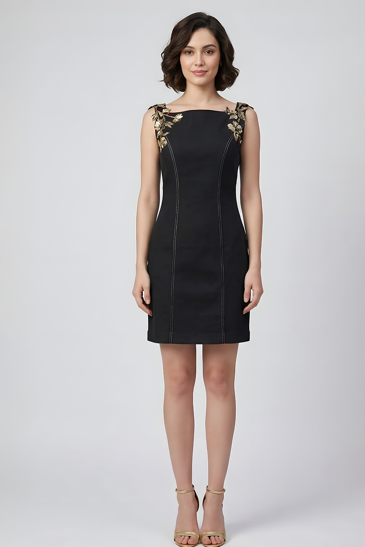 Eshaani Jayaswal Black Cotton Mini Dress