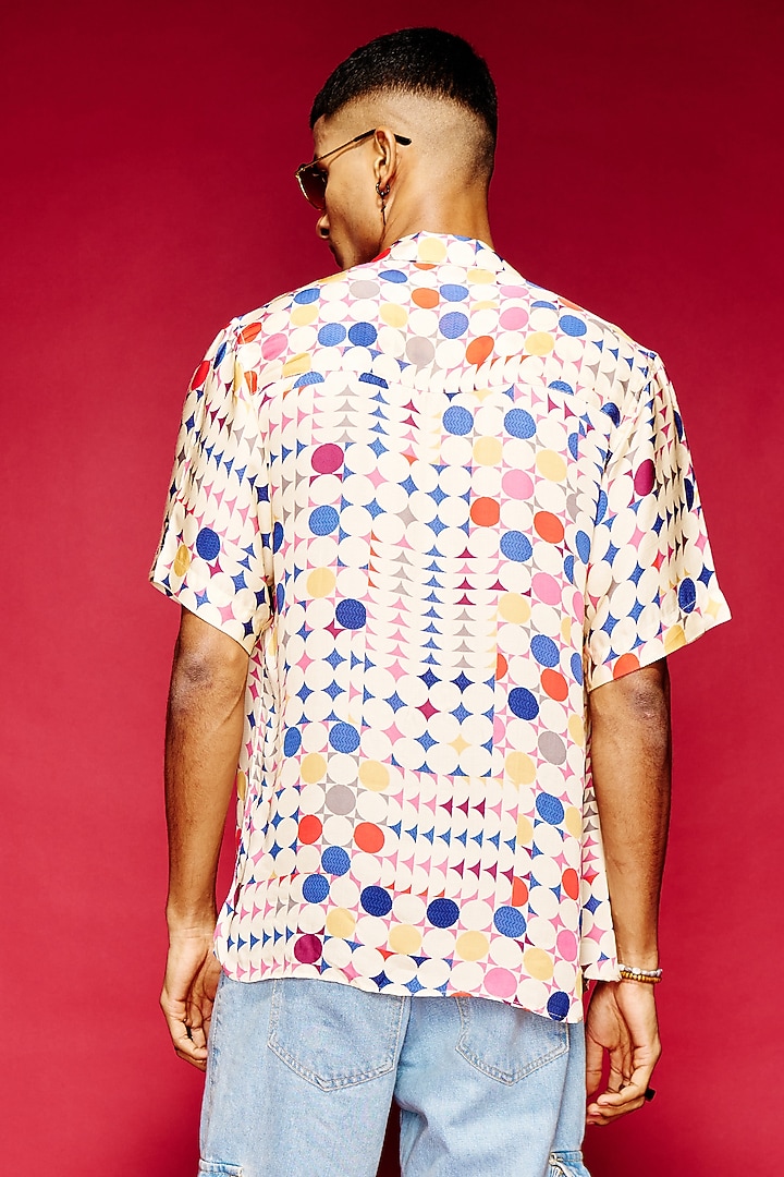 Multi-Colored Viscose Printed Party Wear Shirt by Esha L Amin Men at Pernia's Pop Up Shop